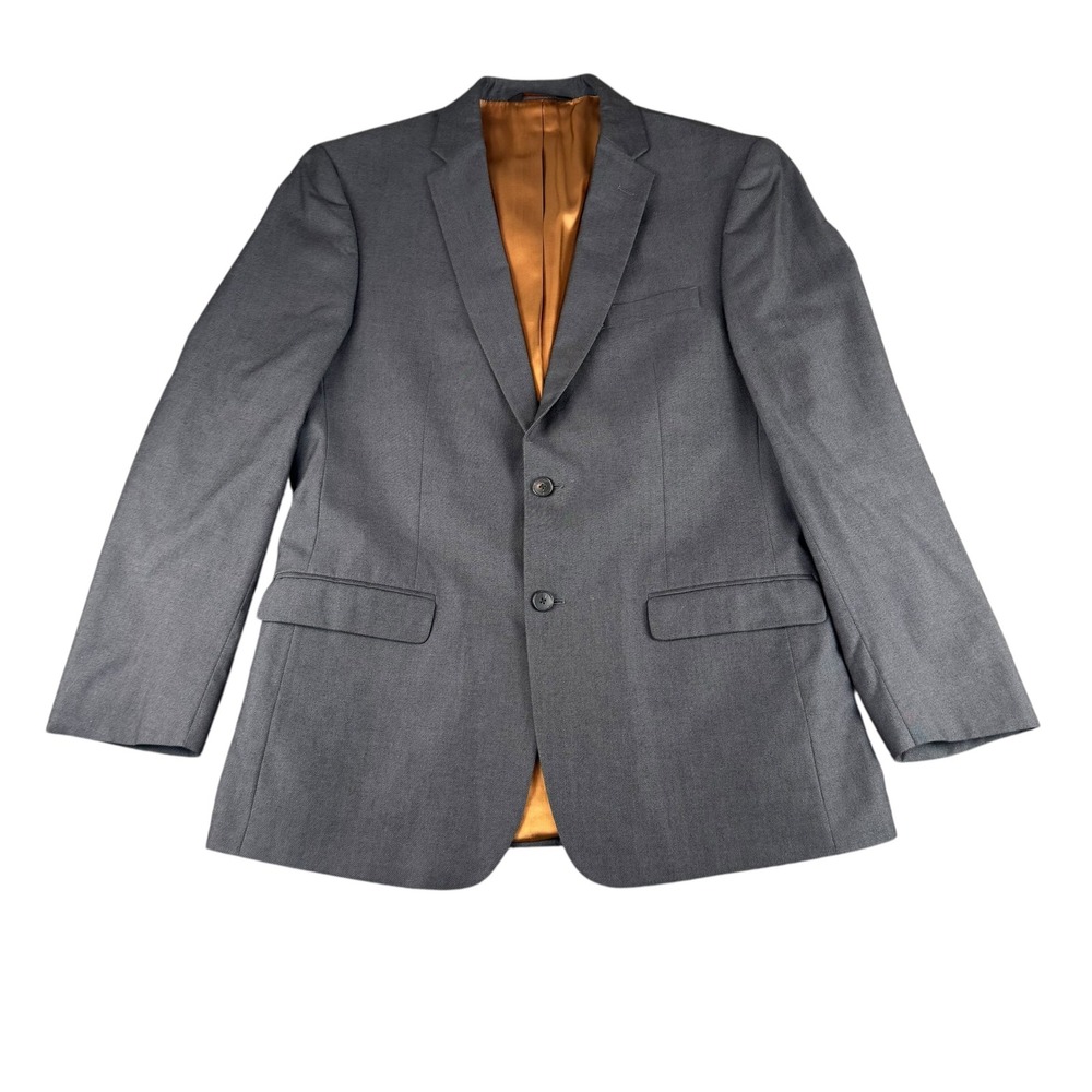 Jos A Bank Joseph Mens Grey‎ Wool Cotton Blazer Sport Coat 42L 1105-4132-1812-5